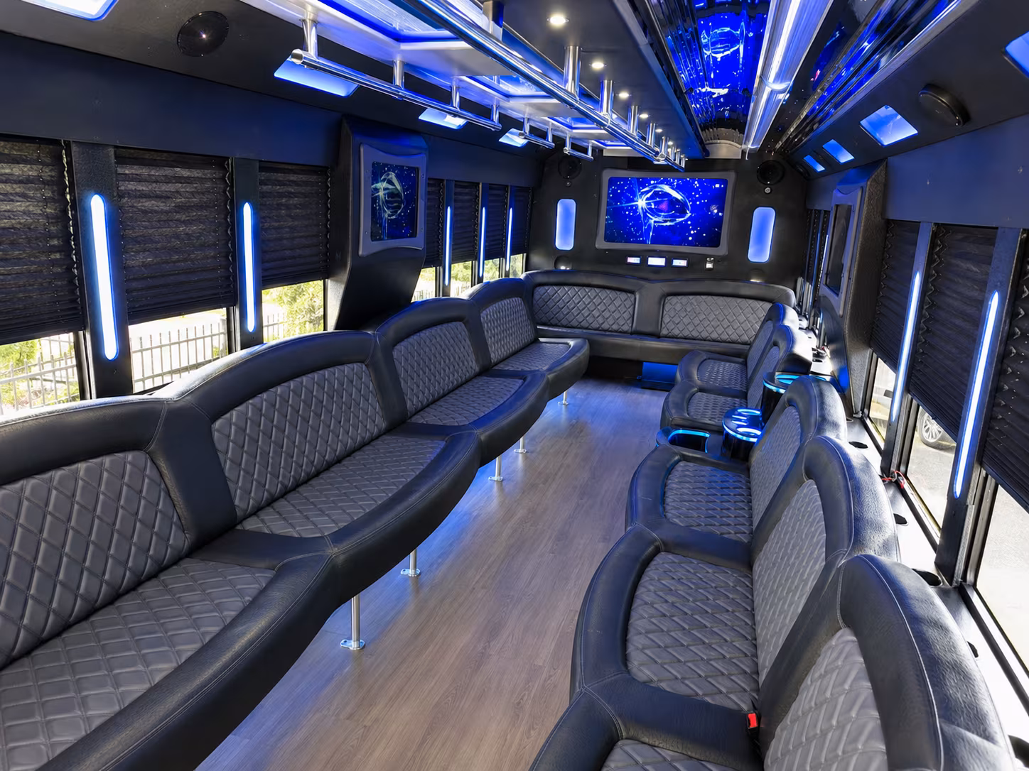 Yonkers Sporting Event Transportation party bus exterior