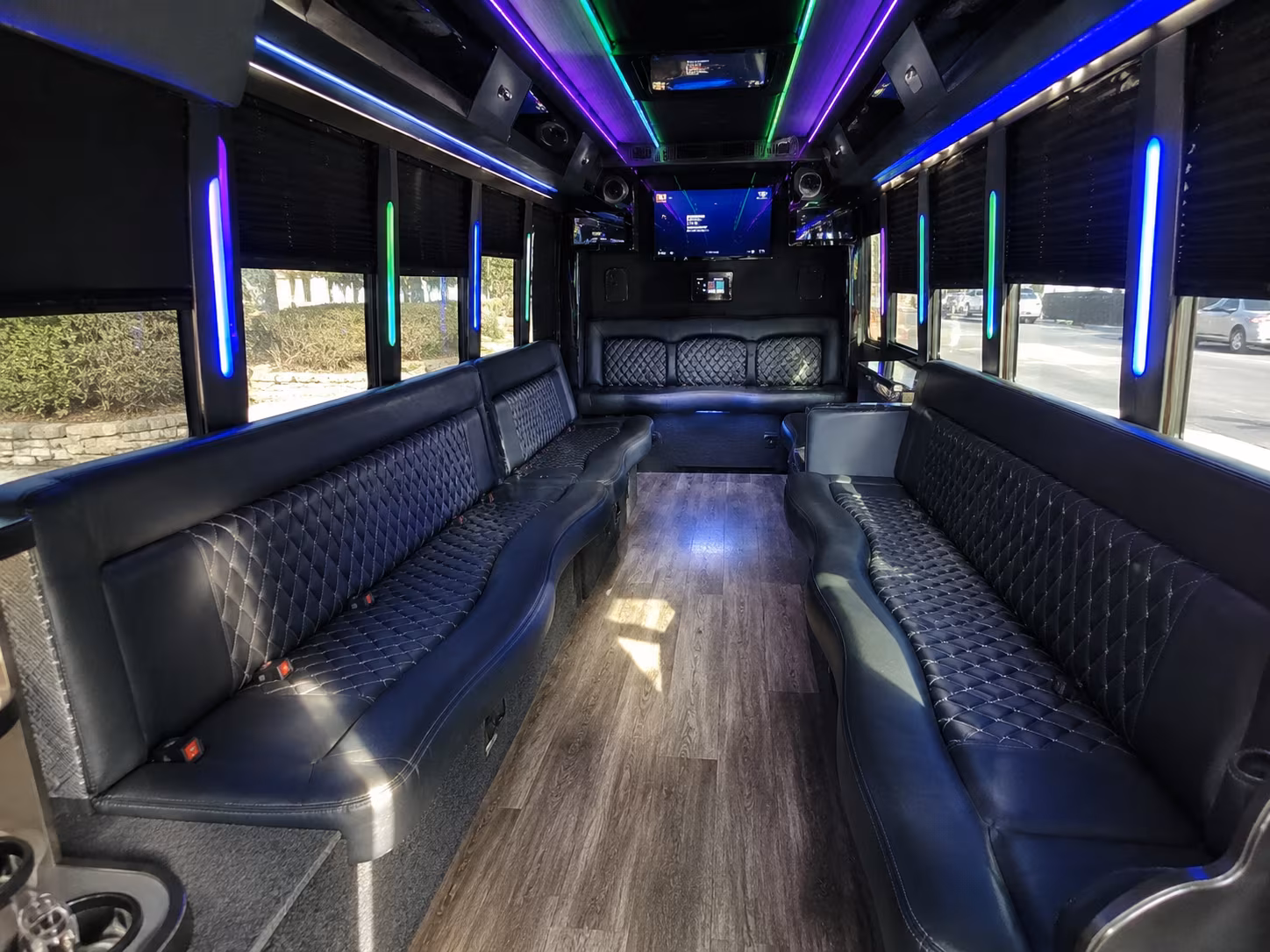 Yonkers Sporting Event Transportation party bus exterior