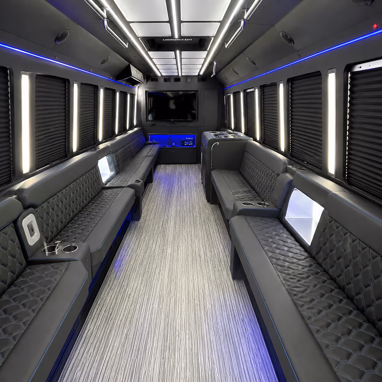 Yonkers yonkers concert party bus rental party bus interior