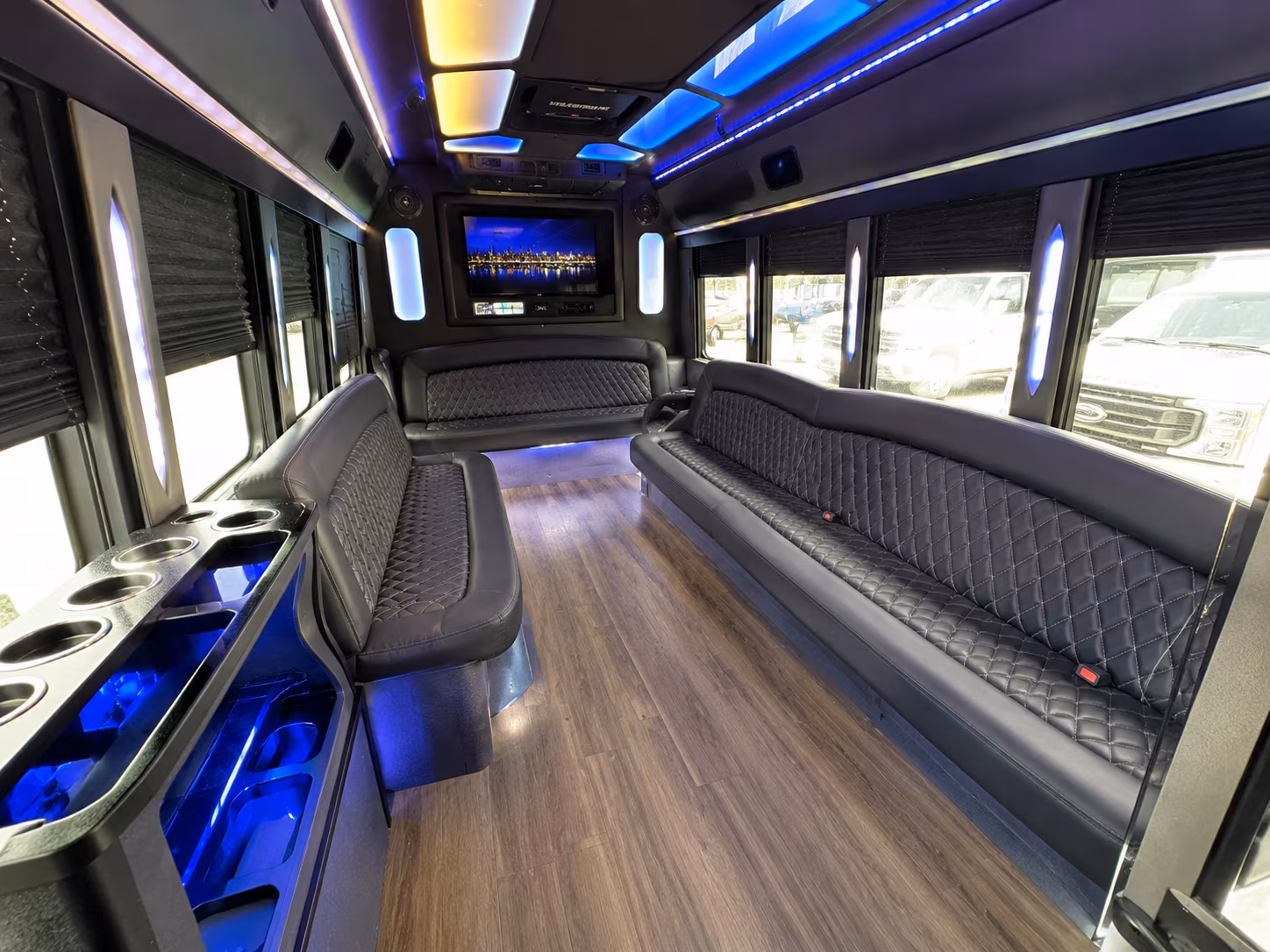 Yonkers yonkers concert party bus rental party bus exterior