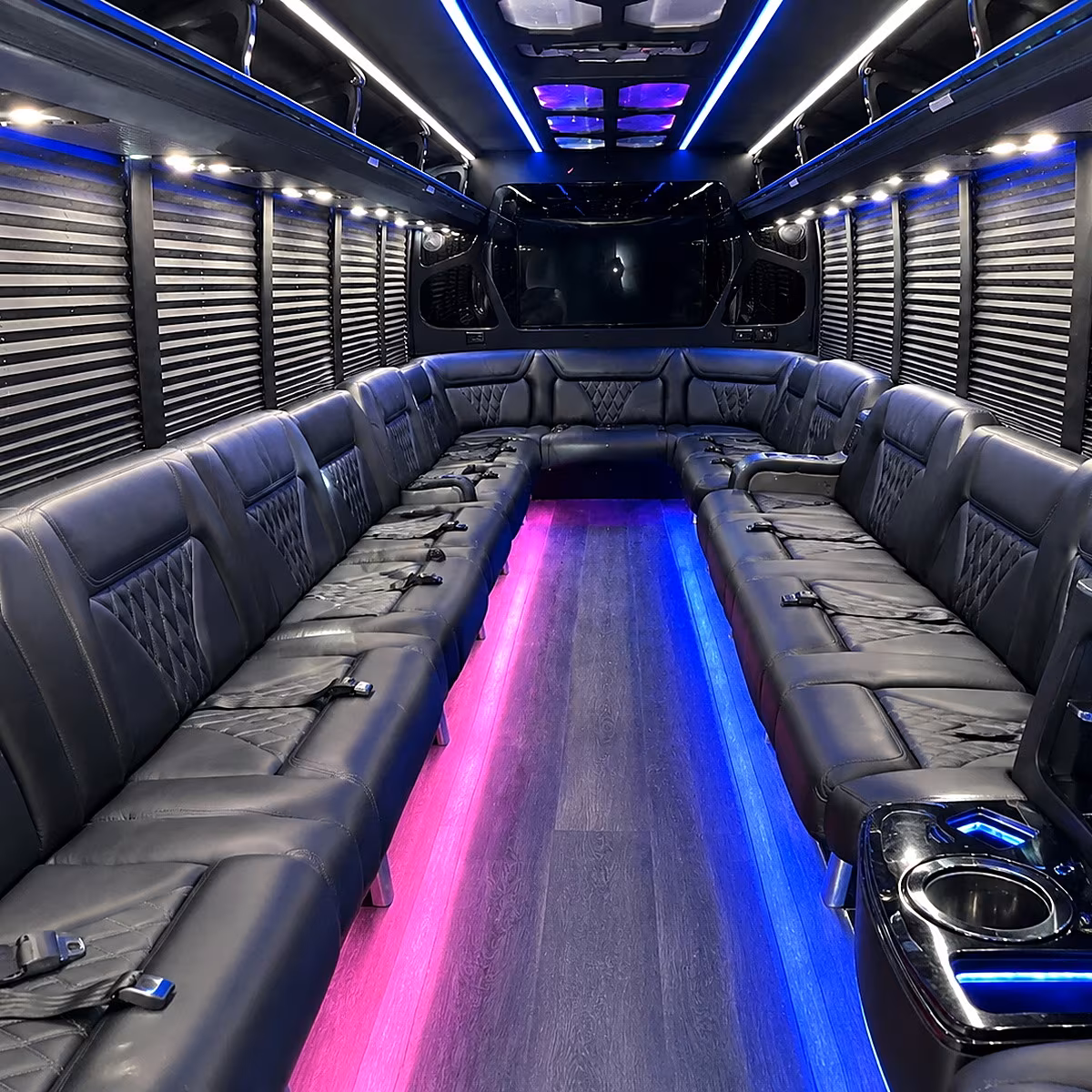 Yonkers yonkers private event party bus rental party bus interior