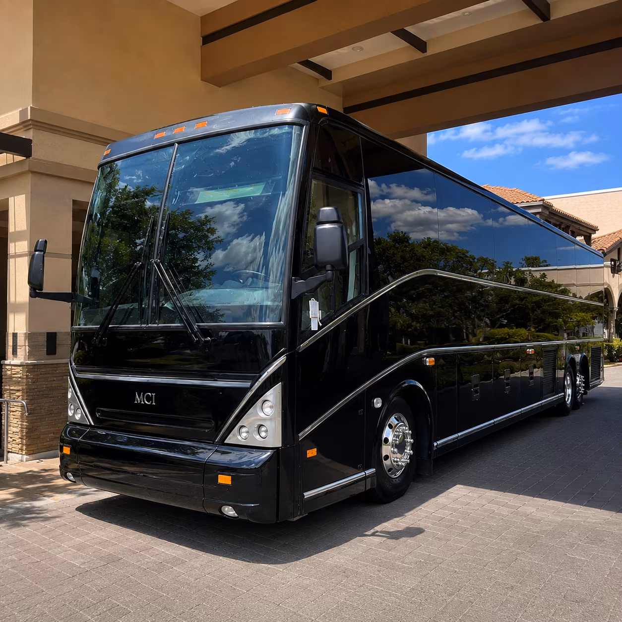 Yonkers yonkers school event bus rental party bus exterior