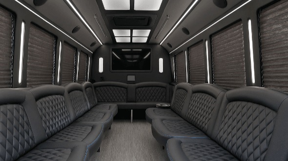 Interior of Yonkers Party Bus Company's 20 Passenger Party Bus in New York
