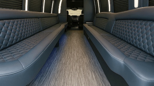 Interior of Yonkers Party Bus Company's 20 Passenger Party Bus in Union City