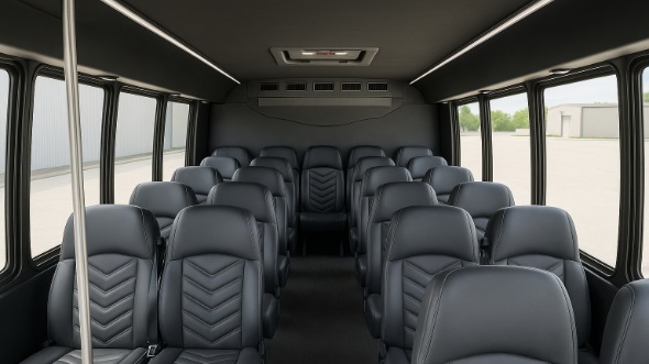 Interior of Yonkers Party Bus Company's 25 Passenger Mini Bus in Yonkers
