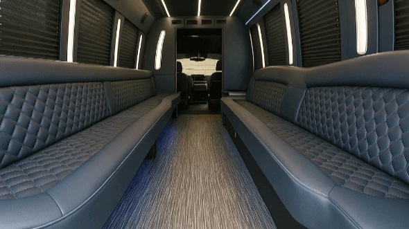 Interior of Yonkers Party Bus Company's 25 Passenger Party Bus in New York