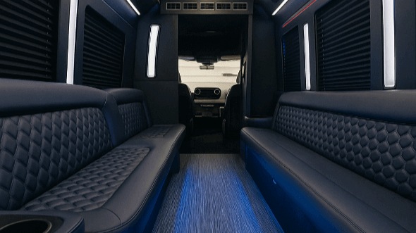 Interior of Yonkers Party Bus Company's 28 Passenger Party Bus in New York