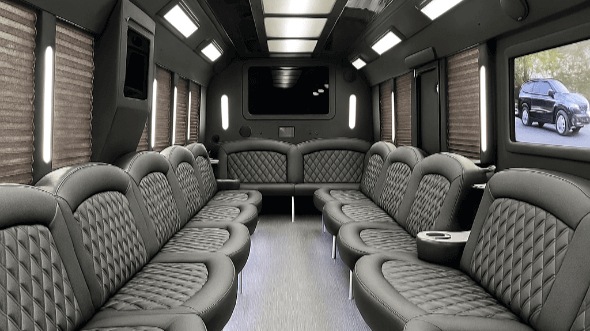 Interior of Yonkers Party Bus Company's 40 Passenger Party Bus in White Plains