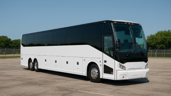 Exterior of Yonkers Party Bus Company's 44 Passenger Charter Bus in Yonkers