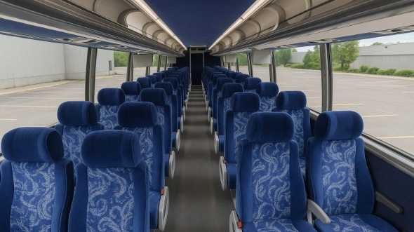 Interior of Yonkers Party Bus Company's 46 Passenger Charter Bus in Yonkers