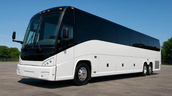 Exterior of Yonkers Party Bus Company's 48 Passenger Charter Bus in Yonkers