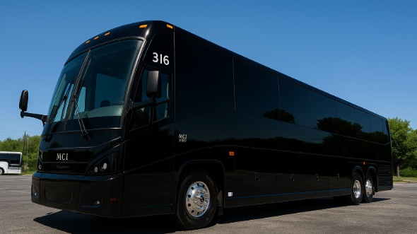 Exterior of Yonkers Party Bus Company's 50 Passenger Party Bus in Union City