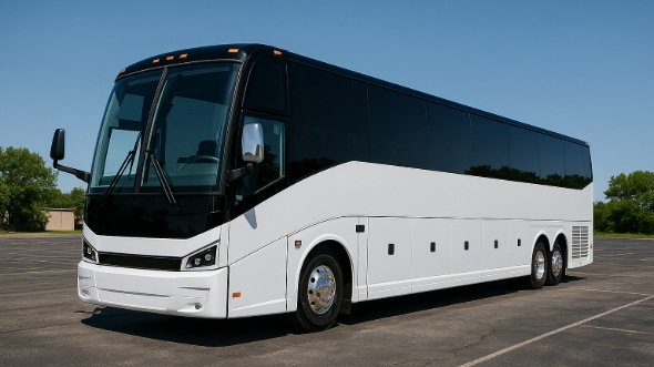 Exterior of Yonkers Party Bus Company's 51 Passenger Charter Bus in Yonkers