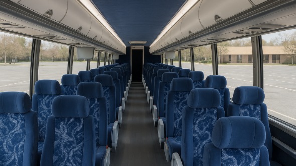 Interior of Yonkers Party Bus Company's 55 Passenger Charter Bus in Yonkers