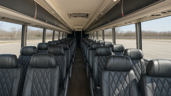 Interior of Yonkers Party Bus Company's ADA Charter Bus in Yonkers