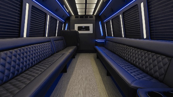 yonkers 25 passenger party bus interior
